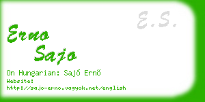erno sajo business card